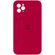Чехол Silicone Case Square Full Camera Protective (AA) для Apple iPhone 11 Pro Max (6.5") Красный / Rose Red фото 1