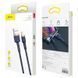 Дата кабель Baseus Cafule USB to Lightning 2.4A (1m) (CALKLF-B) Золотой / Черный фото 4