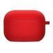 Силіконовий футляр з мікрофіброю для навушників Airpods 4 Червоний / Red