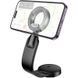 Автодержатель Hoco H71 Totem Ring magnetic (center console) Black metal gray фото 4