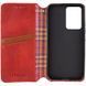 Шкіряний чохол-книжка GETMAN Cubic (PU) для Samsung Galaxy S24 FE Червоний фото 3