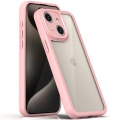 TPU чохол Transparent + Colour 1,5mm для Apple iPhone 14 (6.1") Pink