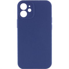 Чохол Silicone Case Full Camera Protective (AA) NO LOGO для Apple iPhone 12 (6.1") Синій / Deep navy