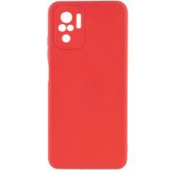 Силиконовый чехол Candy Full Camera для Xiaomi Redmi Note 10 / Note 10s Красный / Camellia
