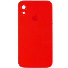 Уцінка Чохол Silicone Case Square Full Camera Protective (AA) для Apple iPhone XR (6.1") Відкрита упаковка / Червоний / Red