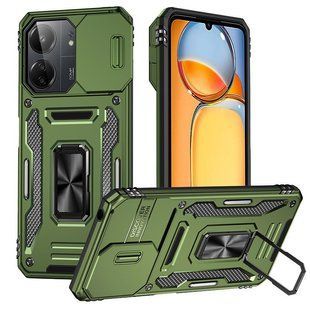 Ударопрочный чехол Camshield Army Ring для Xiaomi Redmi 13C / Poco C65 Оливковый / Army Green