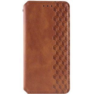 Шкіряний чохол книжка GETMAN Cubic (PU) для Samsung Galaxy S24+ Коричневий