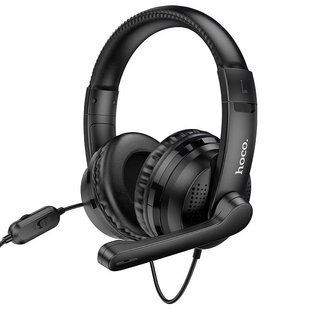 Уценка Накладные наушники Hoco W103 Magic Tour Gaming (3.5mm/1.2m) Мятая упаковка / Черный