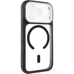 Чехол TPU+PC GETMAN Moon Clear with MagSafe для Apple iPhone 17 Pro (6.3") Black