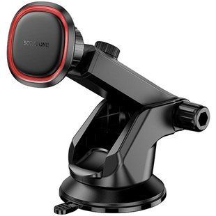 Автодержатель Borofone BH125 Roman magnetic (center console) Black / Red