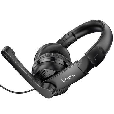 Уценка Накладные наушники Hoco W103 Magic Tour Gaming (3.5mm/1.2m) Мятая упаковка / Черный
