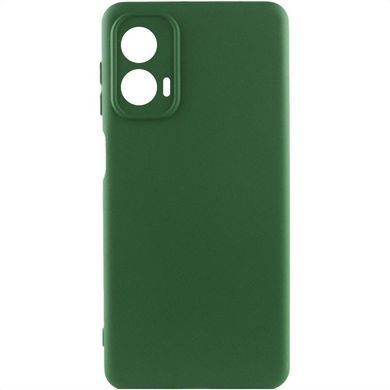 Чохол TPU GETMAN Liquid Silk Full Camera для Motorola Moto G24 Зелений / Dark green