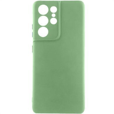 Чехол TPU GETMAN Liquid Silk Full Camera для Samsung Galaxy S22 Ultra Зеленый / Pistachio