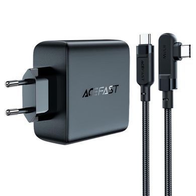 МЗП Acefast A37 PD100W+QC3.0 GaN (1USB-A/3C) + кабель Type-C to Type-C 2m Black