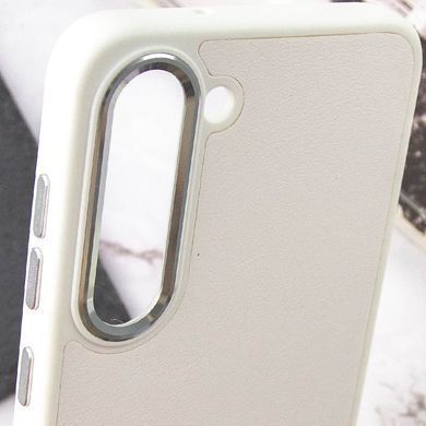 Кожаный чехол Bonbon Leather Metal Style для Samsung Galaxy S23+ Белый / White