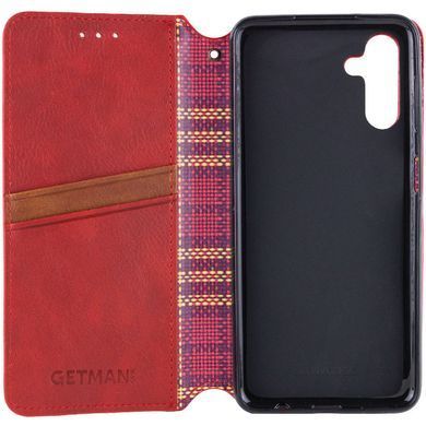 Шкіряний чохол книжка GETMAN Cubic (PU) для Samsung Galaxy M14 5G Червоний