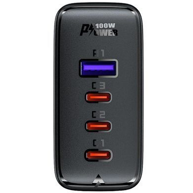 МЗП Acefast A37 PD100W+QC3.0 GaN (1USB-A/3C) + кабель Type-C to Type-C 2m Black