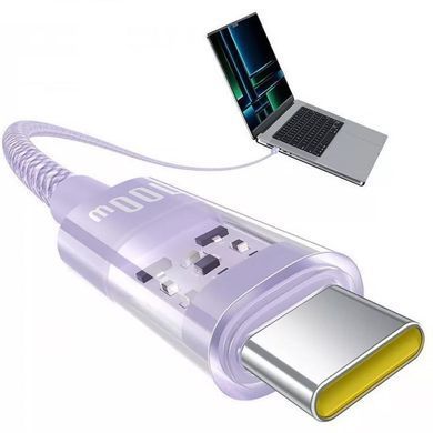 Дата кабель Baseus Gem Fast Charging Type-C to Type-C 100W (1m) (P10373000111) Nebula Purple