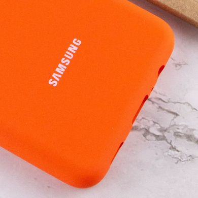 Чехол Silicone Cover Full Protective (AA) для Samsung Galaxy A02 Оранжевый / Neon Orange