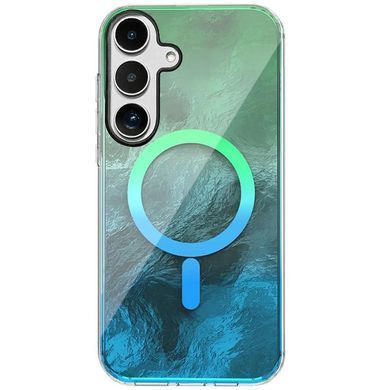 Чохол TPU Shiny Mountain (MagFit) для Samsung Galaxy S24 FE Green / Blue