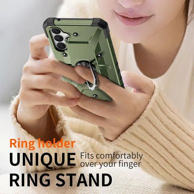 Ударостійкий чохол Pathfinder Ring для Samsung Galaxy S23 FE Зелений / Army Green