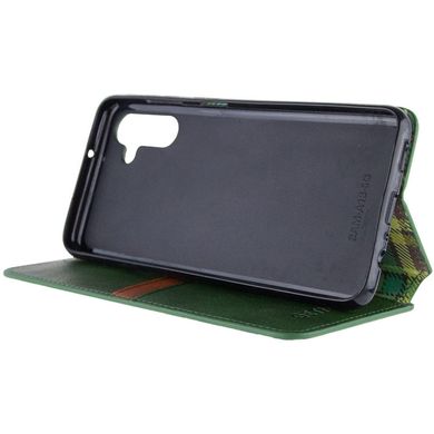 Кожаный чехол книжка GETMAN Cubic (PU) для Samsung Galaxy A05s Зеленый
