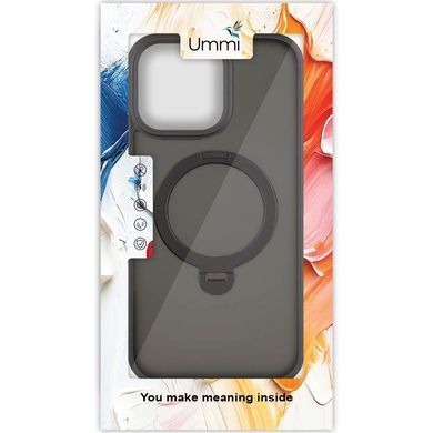 Чехол Ummi Colorful with MagSafe HQ Ring для Apple iPhone 15 (6.1") Black