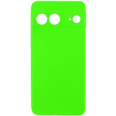 Чехол TPU GETMAN Liquid Silk Full Camera для Google Pixel 7 Салатовый / Neon Green