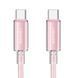 Дата кабель USAMS US-SJ660 Type-C to Type-C PD100W Cloud Series (1.2m) Pink фото 1