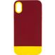 Чохол TPU+PC Bichromatic для Apple iPhone X / XS (5.8") Brown burgundy / Yellow