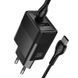 СЗУ Hoco CS112A Lounge PD30W+QC3.0 (1USB-A/1C) + кабель Type-C to Type-C Black фото 4