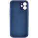Чохол Silicone Case Full Camera Protective (AA) NO LOGO для Apple iPhone 12 (6.1") Синій / Deep navy фото 3