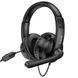 Уценка Накладные наушники Hoco W103 Magic Tour Gaming (3.5mm/1.2m) Мятая упаковка / Черный фото 1