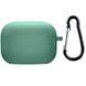 Силіконовий футляр з мікрофіброю для навушників Airpods 4 Зелений / Pine Needle