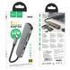 Переходник Hoco HB28 Multi-function 6in1 (Type-C to HDTV+USB3.0+USB2.0+SD+TF+PD) Metal gray фото 6