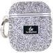 TPU чохол Bling World Rock Diamond для навушників AirPods 1/2 Срібний