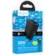 СЗУ Hoco CS112A Lounge PD30W+QC3.0 (1USB-A/1C) + кабель Type-C to Type-C Black фото 2