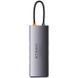 Перехідник HUB Baseus Metal Gleam Series 7-Port Clarity (Type-C to HDMI+USB3.0*3+PD+SD/TF) (B000307) Station Gray фото 4