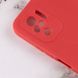 Силиконовый чехол Candy Full Camera для Xiaomi Redmi Note 10 / Note 10s Красный / Camellia фото 3