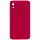 Чехол Silicone Case Square Full Camera Protective (AA) для Apple iPhone XR (6.1") Красный / Rose Red фото 1