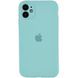Чехол Silicone Case Full Camera Protective (AA) для Apple iPhone 12 (6.1") Бирюзовый / Marine Green фото 1