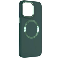 TPU чохол Bonbon Metal Style with MagSafe для Apple iPhone 15 (6.1") Зелений / Army Green