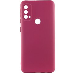 Чохол Silicone Cover Lakshmi Full Camera (A) для Motorola Moto E40 Бордовий / Marsala