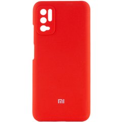 Чехол Silicone Cover Full Camera (AAA) для Xiaomi Redmi Note 10 5G / Poco M3 Pro Красный / Red