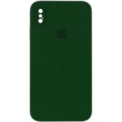 Уцінка Чохол Silicone Case Square Full Camera Protective (AA) для Apple iPhone XS Max (6.5") Естетичний дефект / Зелений / Army green