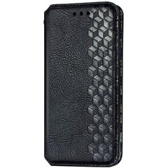 Кожаный чехол книжка GETMAN Cubic (PU) для Samsung Galaxy A21s Черный
