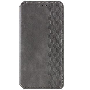 Кожаный чехол книжка GETMAN Cubic (PU) для Motorola Moto G24 / G04 Серый