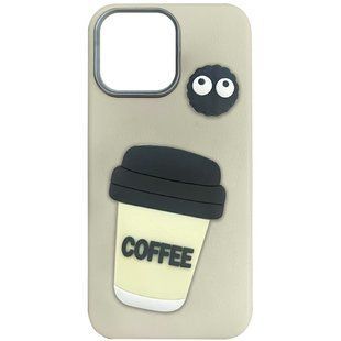 Чехол TPU Leather Toys для Apple iPhone 13 Pro (6.1") Coffee / Sand