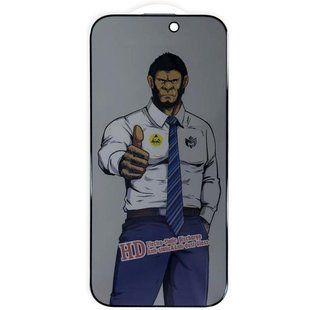 Защитное стекло Privacy 5D Anti-Static (тех.пак) для Apple iPhone 17 / 16 Pro (6.3") Черный