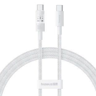 Дата кабель Baseus Gem Fast Charging Type-C to Type-C 100W (1m) (P10373000111) Moon White